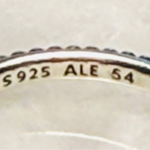 Pandora Silver Heart Ring with Red Gemstone 7 - Picture 2 of 4